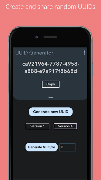 Run android online APK UUID Generator Pro from MyAndroid or emulate UUID Generator Pro using MyAndroid