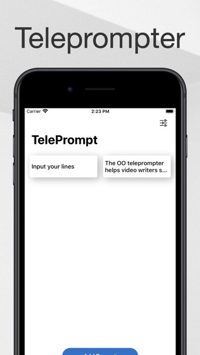 Emulate iPhone app UU Teleprompter-video maker using MyAndroid