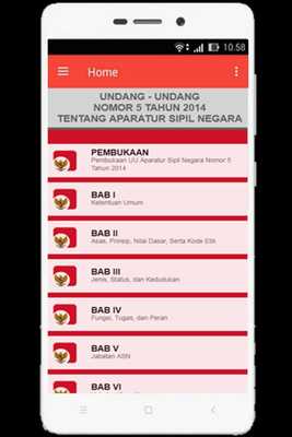 Emulate Android APK UU Tentang ASN (Aparatur Sipil Negara)