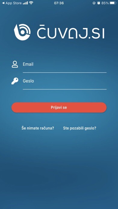 Emulate iPhone app Čuvaj - alarmni sistem using MyAndroid