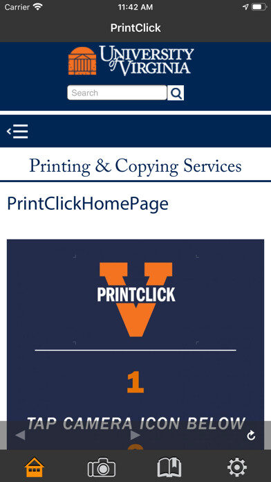 Emulate iPhone app UVA Print Click using MyAndroid Emulate iPhone app UVA Print Click using MyAndroid