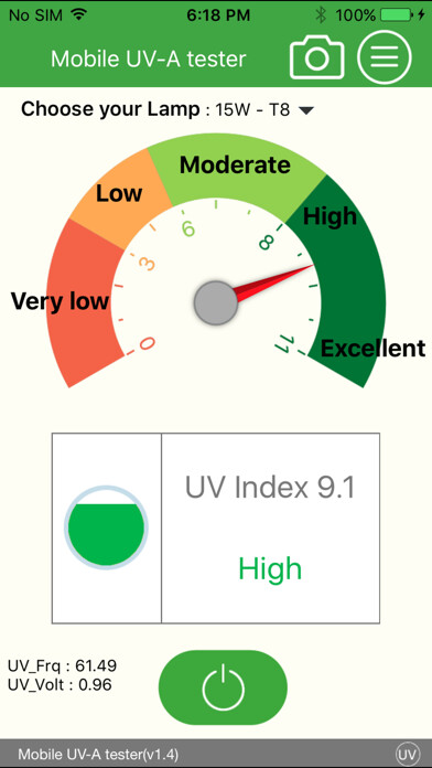 Emulate iPhone app UV-A tester using MyAndroid Emulate iPhone app UV-A tester using MyAndroid