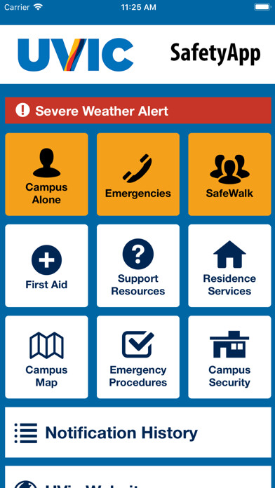 Emulate iPhone app UVic SafetyApp using MyAndroid
