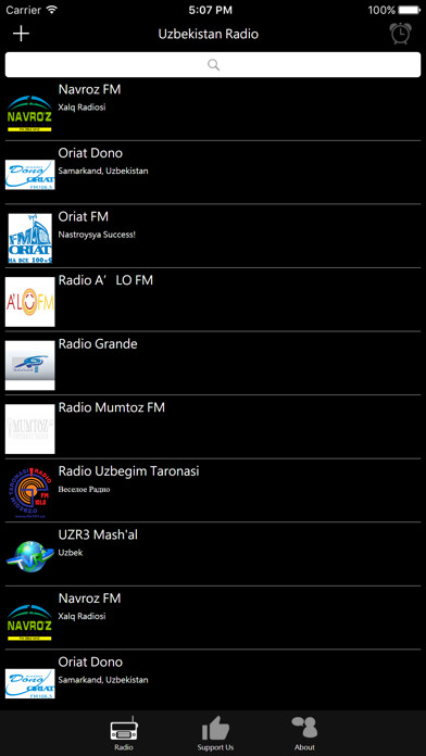 Emulate iPhone app Uzbekistan Radio using MyAndroid