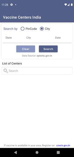 Run android online APK Vaccine Centres India from MyAndroid or emulate Vaccine Centres India using MyAndroid