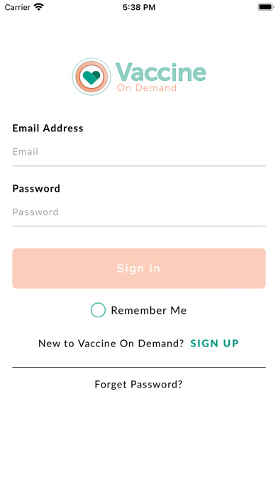 Emulate iPhone app Vaccine On Demand using MyAndroid