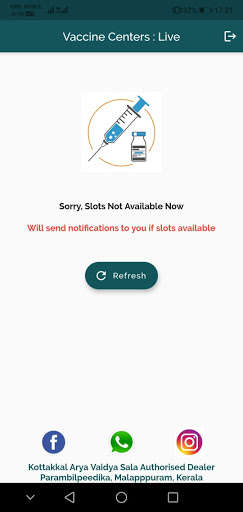 Run android online APK Vaccine Slot Finder from MyAndroid or emulate Vaccine Slot Finder using MyAndroid