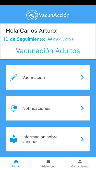 Emulate iPhone app VacunAcción Adultos using MyAndroid Emulate iPhone app VacunAcción Adultos using MyAndroid
