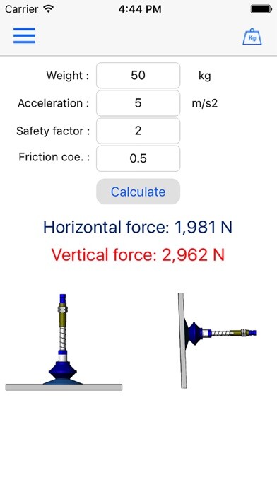 Emulate iPhone app Vacuum Calculator Pro using MyAndroid Emulate iPhone app Vacuum Calculator Pro using MyAndroid
