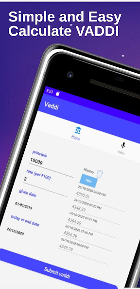 Run android online APK vaddi - interest calculator from MyAndroid or emulate vaddi - interest calculator using MyAndroid