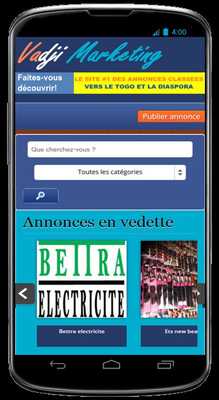 Emulate Android APK Vadji Africa Classifieds