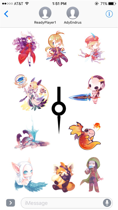 Emulate iPhone app Vainglory Stickers using MyAndroid