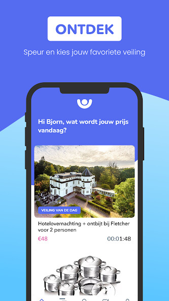 Emulate iPhone app VakantieVeilingen - Dagje uit using MyAndroid