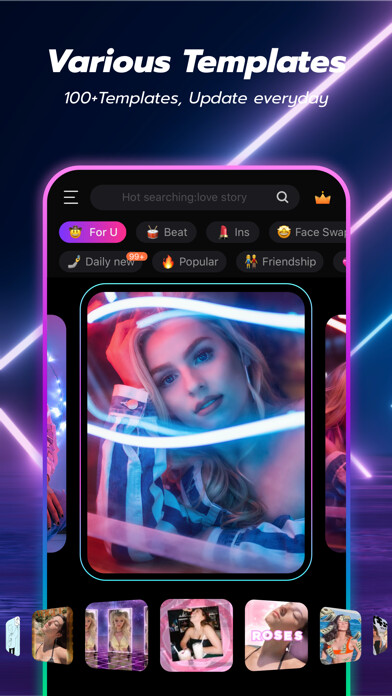 Emulate iPhone app Vakie-Music Video Maker using MyAndroid