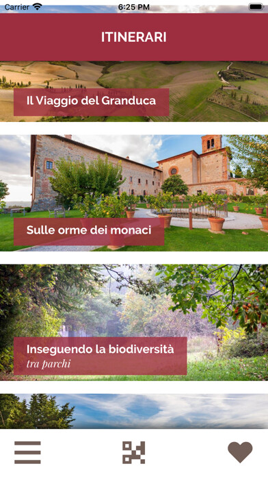 Emulate iPhone app Valdichiana, PaesaggiNarrativi using MyAndroid