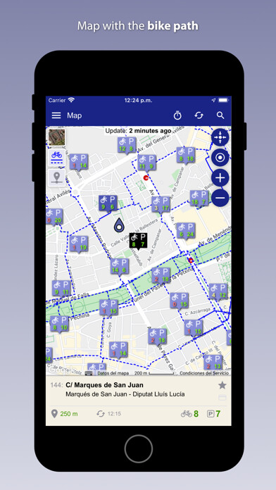 Emulate iPhone app Valenbisi Valencia using MyAndroid