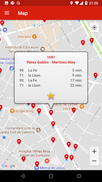 Run android online APK ValenBus: bus in Valencia from MyAndroid or emulate ValenBus: bus in Valencia using MyAndroid