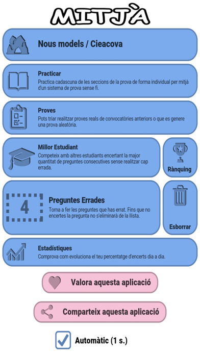 Emulate iPhone app Valencià Prova Grau Mitjà using MyAndroid