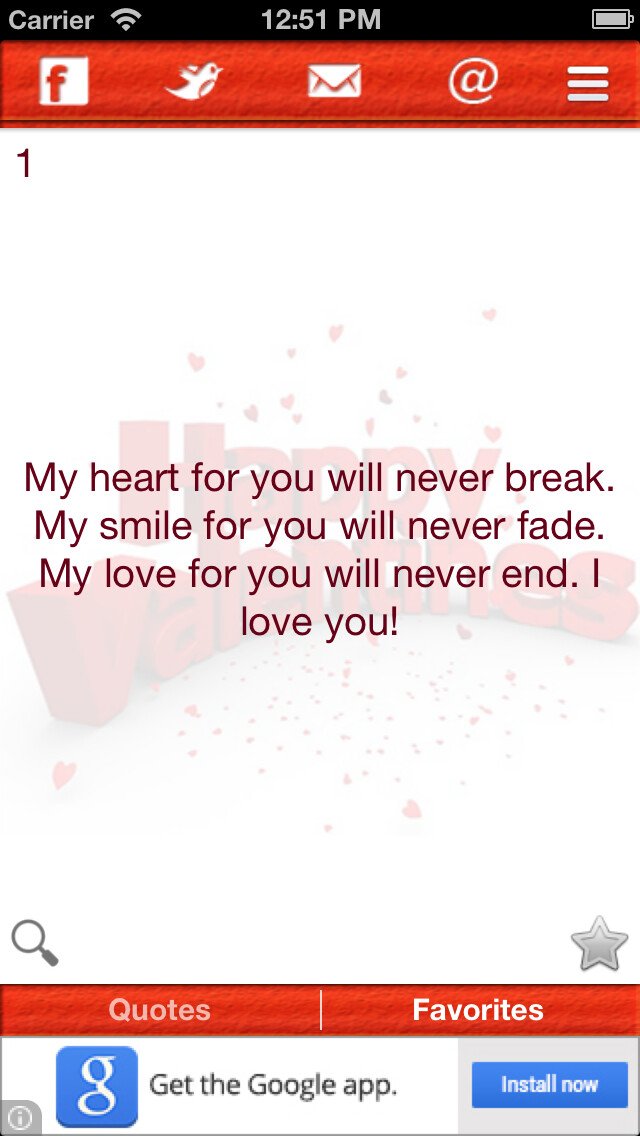 Emulate iPhone app Valentine Day Messages using MyAndroid Emulate iPhone app Valentine Day Messages using MyAndroid