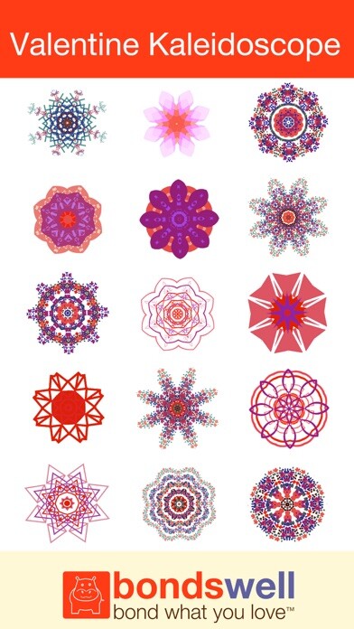 Emulate iPhone app Valentine Kaleidoscope using MyAndroid