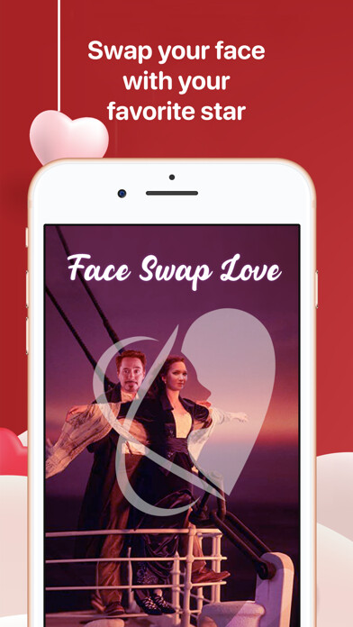 Emulate iPhone app Valentines Day: Face Swap Love using MyAndroid