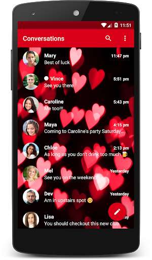 Run android online APK Valentines Day Theme (chomp) from MyAndroid or emulate Valentines Day Theme (chomp) using MyAndroid