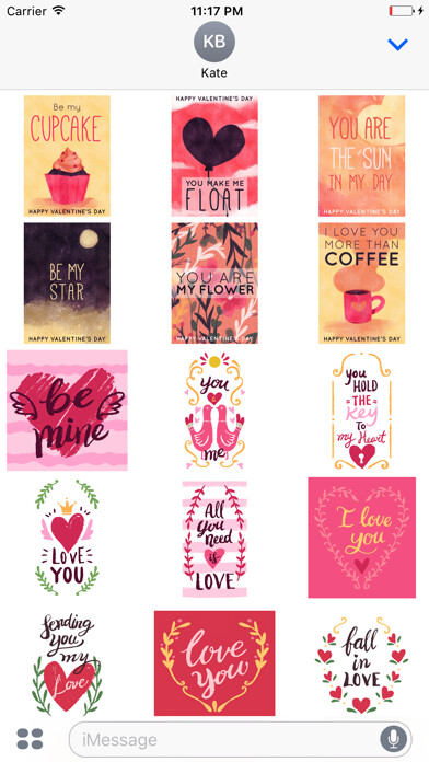 Emulate iPhone app Valentines Hand Drawn Stickers using MyAndroid Emulate iPhone app Valentines Hand Drawn Stickers using MyAndroid