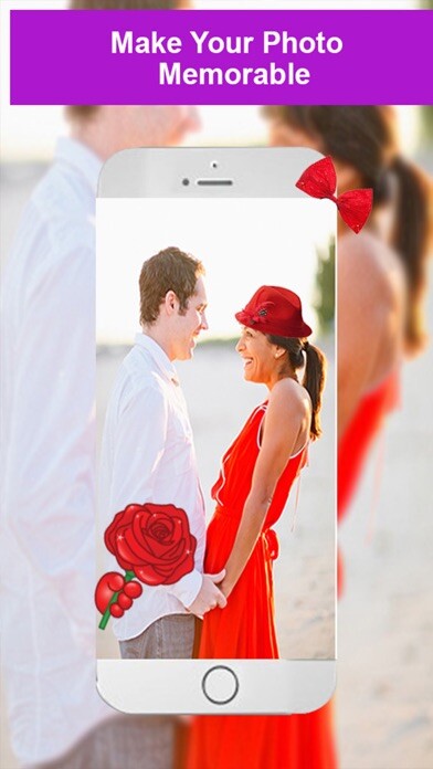 Emulate iPhone app Valentine Stickers Box - Lovely Photo Editor with Customize Tattoos Frames using MyAndroid