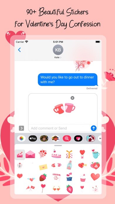 Emulate iPhone app Valentine Stickers: Love using MyAndroid Emulate iPhone app Valentine Stickers: Love using MyAndroid