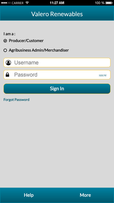 Emulate iPhone app Valero: Grain Marketing Portal using MyAndroid Emulate iPhone app Valero: Grain Marketing Portal using MyAndroid