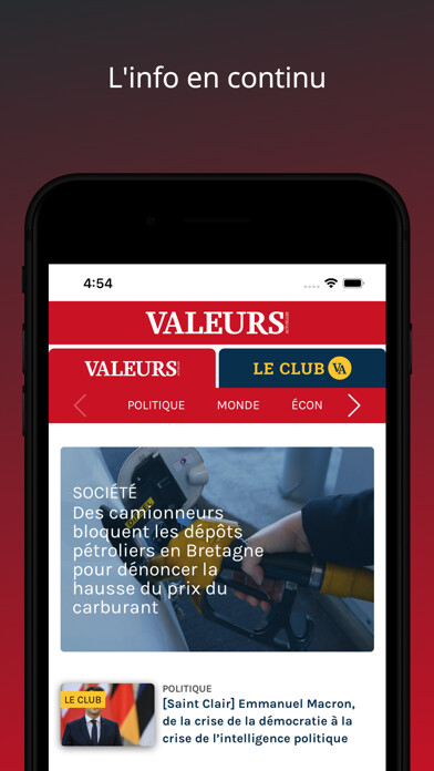 Emulate iPhone app Valeurs actuelles using MyAndroid Emulate iPhone app Valeurs actuelles using MyAndroid