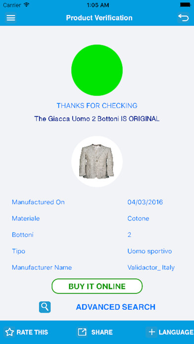 Emulate iPhone app Validactor using MyAndroid