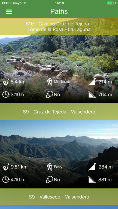 Emulate iPhone app Valleseco Hiking Trails using MyAndroid Emulate iPhone app Valleseco Hiking Trails using MyAndroid