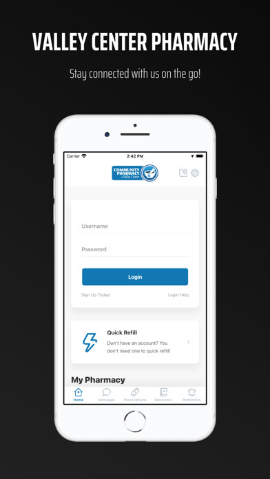 Emulate iPhone app Valley Center Pharmacy using MyAndroid