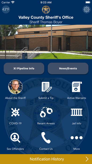 Emulate iPhone app Valley County MT Sheriff using MyAndroid Emulate iPhone app Valley County MT Sheriff using MyAndroid