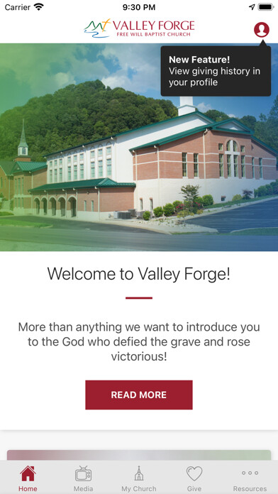 Emulate iPhone app Valley Forge FWB Church using MyAndroid