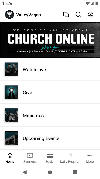 Emulate iPhone app Valley Vegas Church using MyAndroid Emulate iPhone app Valley Vegas Church using MyAndroid