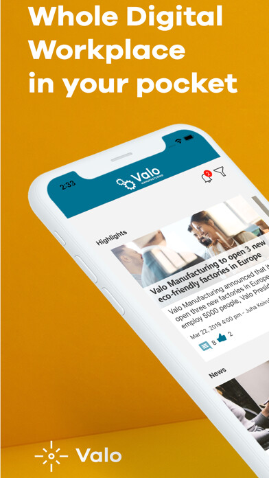 Emulate iPhone app Valo Digital Workplace using MyAndroid Emulate iPhone app Valo Digital Workplace using MyAndroid