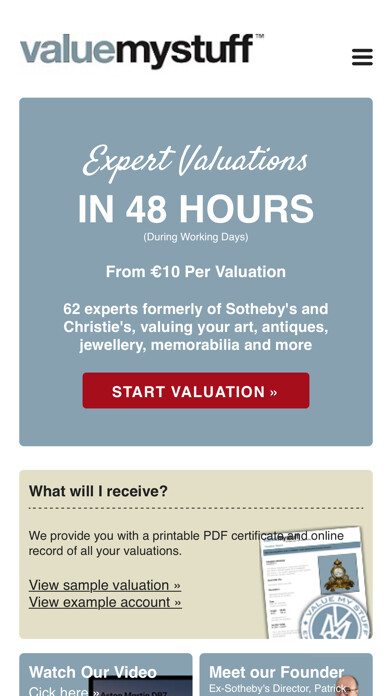 Emulate iPhone app ValueMyStuff Appraisals using MyAndroid Emulate iPhone app ValueMyStuff Appraisals using MyAndroid