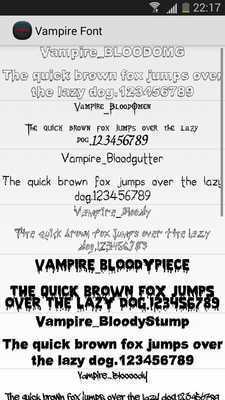 Emulate Android APK Vampire Font