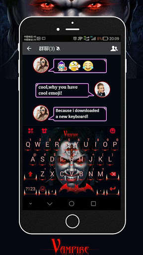 Emulate Android APK Vampire Keyboard Theme Emulate Android APK Vampire Keyboard Theme
