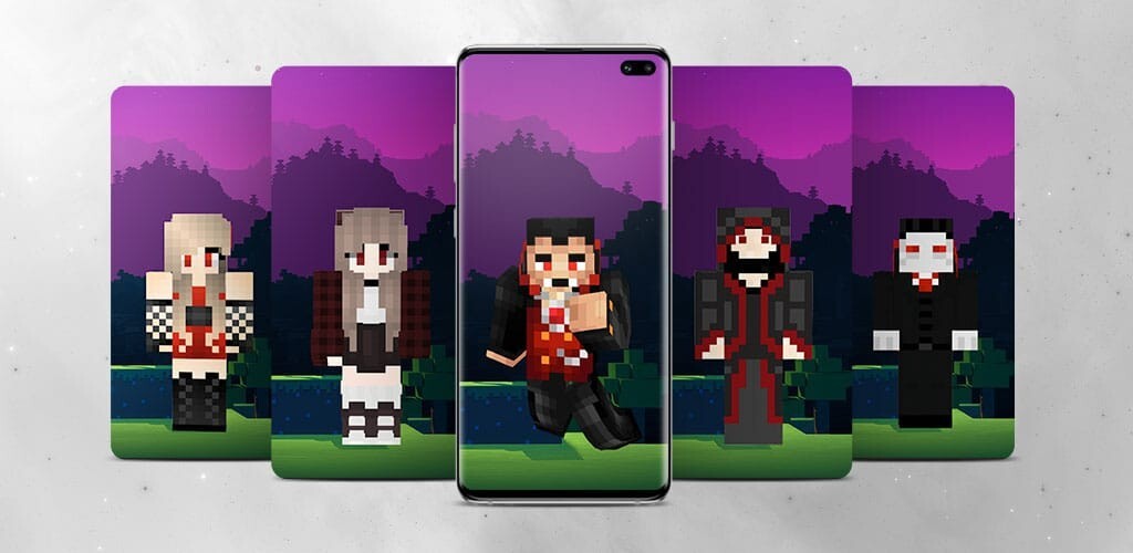 Run android online APK Vampire Skin For Minecraft from MyAndroid or emulate Vampire Skin For Minecraft using MyAndroid