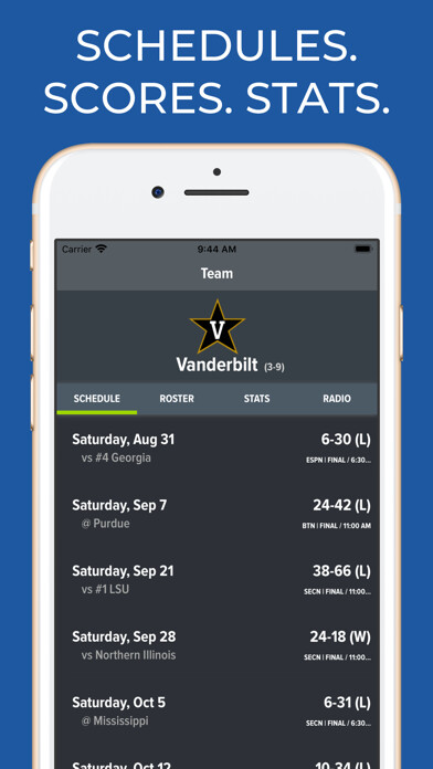 Emulate iPhone app Vanderbilt Football Schedules using MyAndroid Emulate iPhone app Vanderbilt Football Schedules using MyAndroid