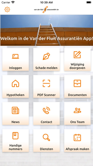Emulate iPhone app Van der Fluit Assurantiën using MyAndroid Emulate iPhone app Van der Fluit Assurantiën using MyAndroid