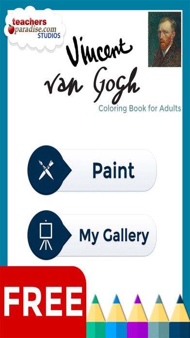 Emulate iPhone app Van Gogh Paintings - Coloring Book for Adults using MyAndroid