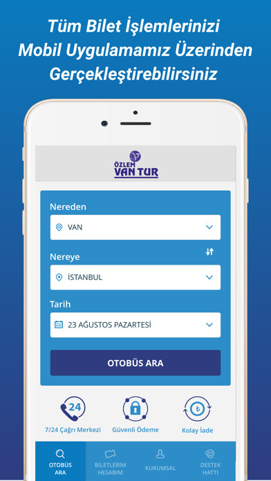 Emulate iPhone app Van Kalesi Turizm using MyAndroid
