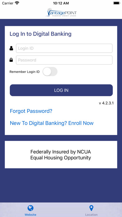 Emulate iPhone app Vantage Point FCU Mobile using MyAndroid