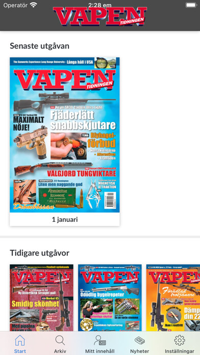 Emulate iPhone app VapenTidningen using MyAndroid