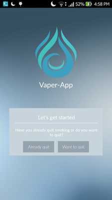 Emulate Android APK Vaper-App: stop smoking