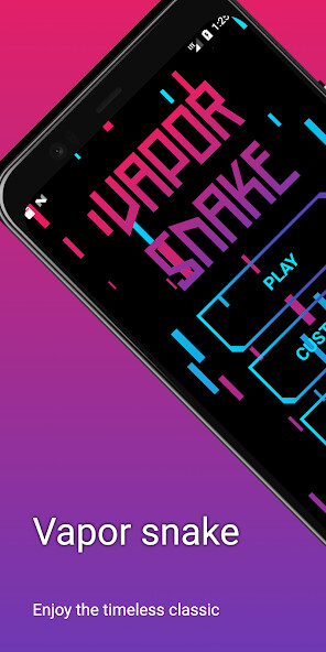 Run android online APK Vapor snake: Classic arcade game vaporwave graphic from MyAndroid or emulate Vapor snake: Classic arcade game vaporwave graphic using MyAndroid